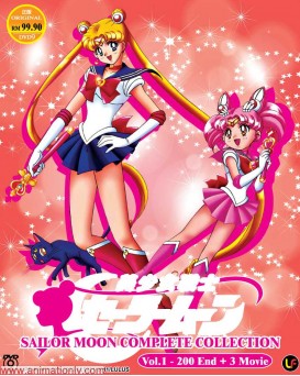 Sailor Moon Complete Collection (TV 1 - 200 End + 3 Movie) DVD
